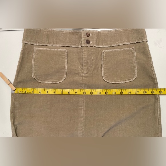 Lucy Love Lrg Vintage 2000s y2k thin corduroy stretch skirt surf patch pockets - Picture 8 of 9
